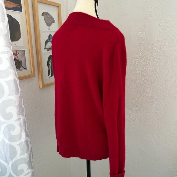 Lord & Taylor 100% Cashmere Rich Red Women's Size Large, so soft! - Picture 2 of 6